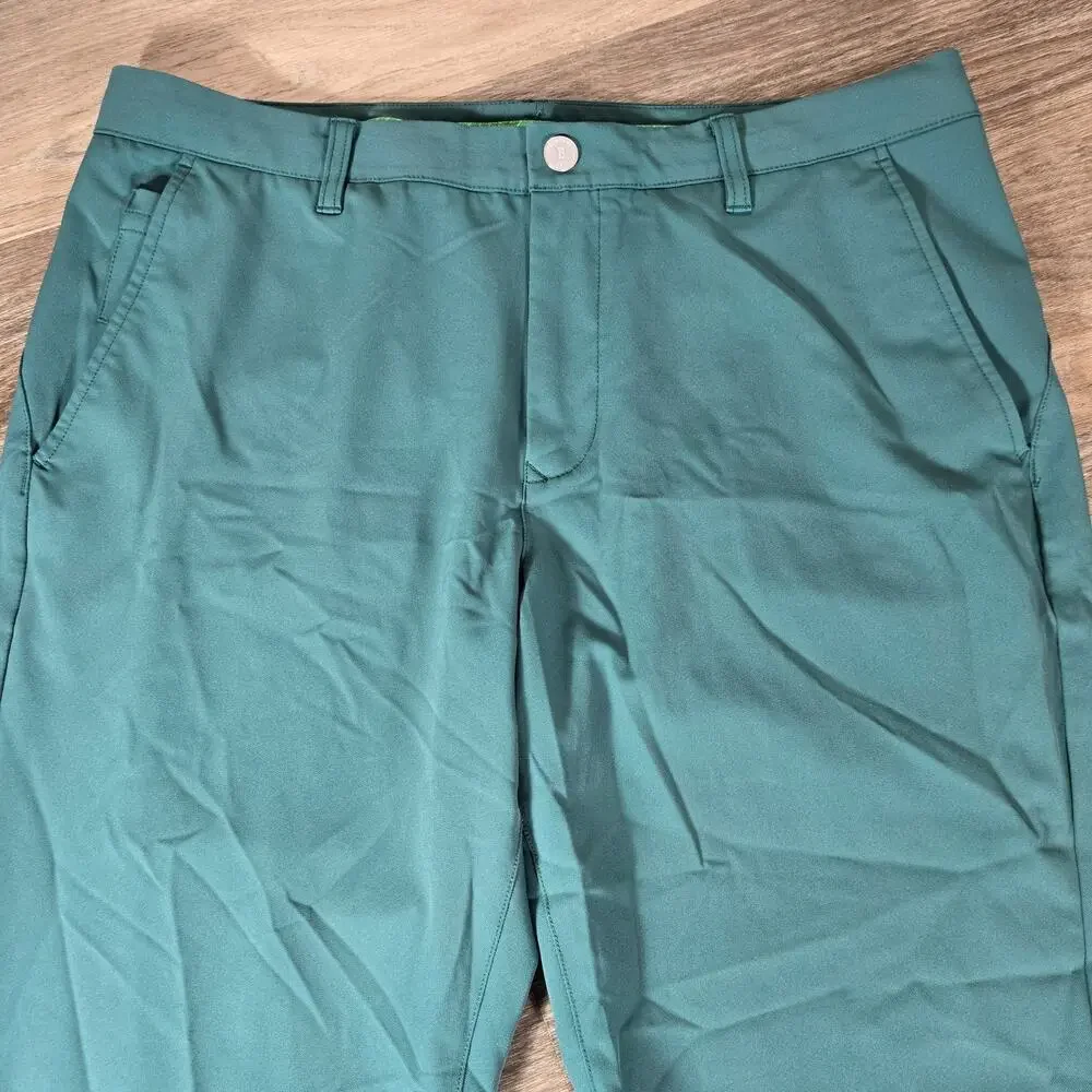 Bonobos Golf Pants Mens 36x32 Green Athletic Fit Performance Stretch Straight